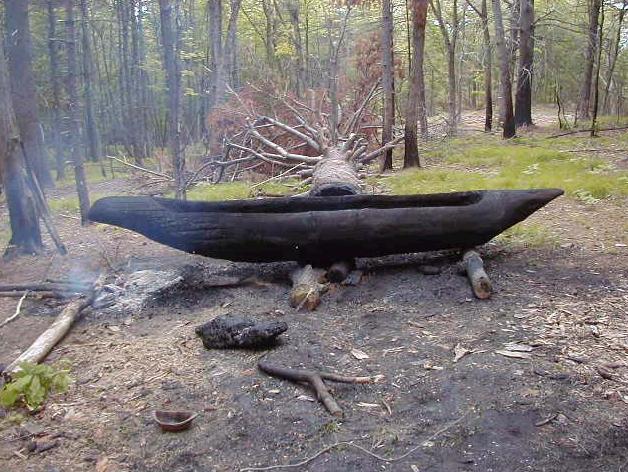 Making a Dugout Canoe Using Stone Tools and Fire